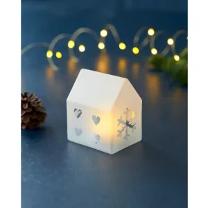 Akční Nabídka Svítící domeček Santa House Frosted 10 cm