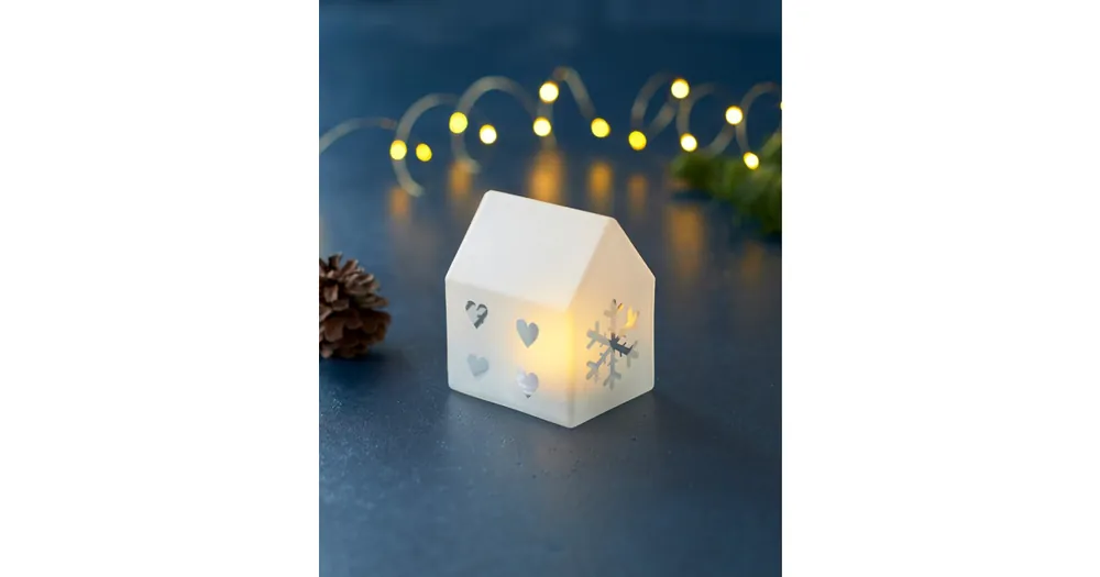 Akční Nabídka Svítící domeček Santa House Frosted 10 cm