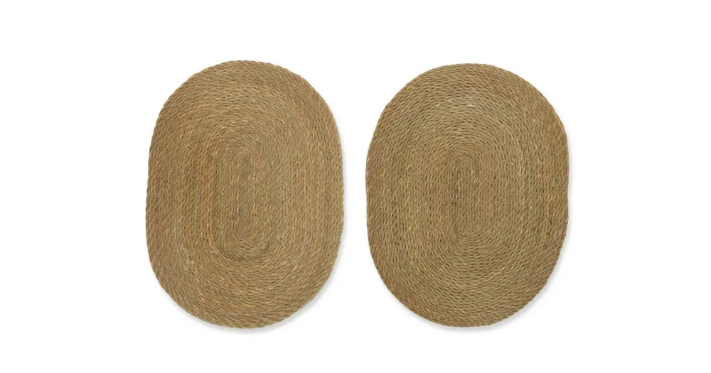 Tkané jutové prestieranie Oval - set 2 ks Levný