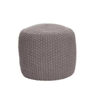 Tkaný pouf Round šedý Přímo Od Výrobce