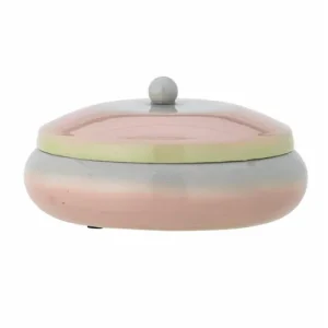 Výprodej Úložná dóza s víkem Peach Rose plechová