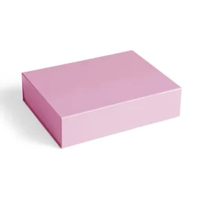 Akční Cena Úložný box Cardboard Storage Light Pink 33 x 25 cm