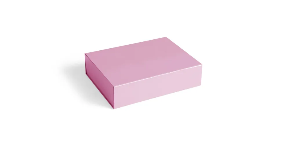 Akční Cena Úložný box Cardboard Storage Light Pink 33 x 25 cm