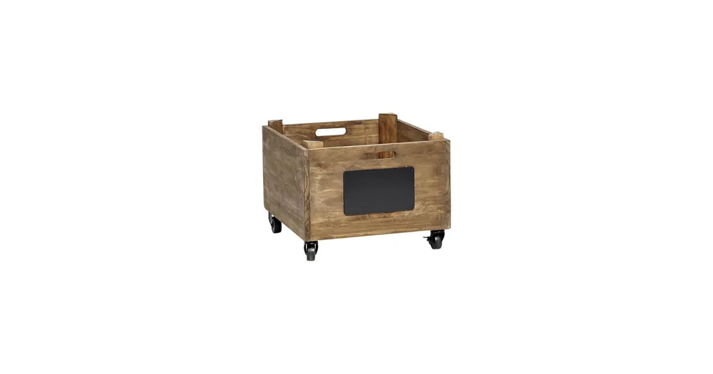 Drevený úložný box na kolieskach Sleva