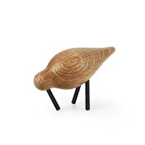 Dřevěný ptáček Shorebird Small, oak / black Akce