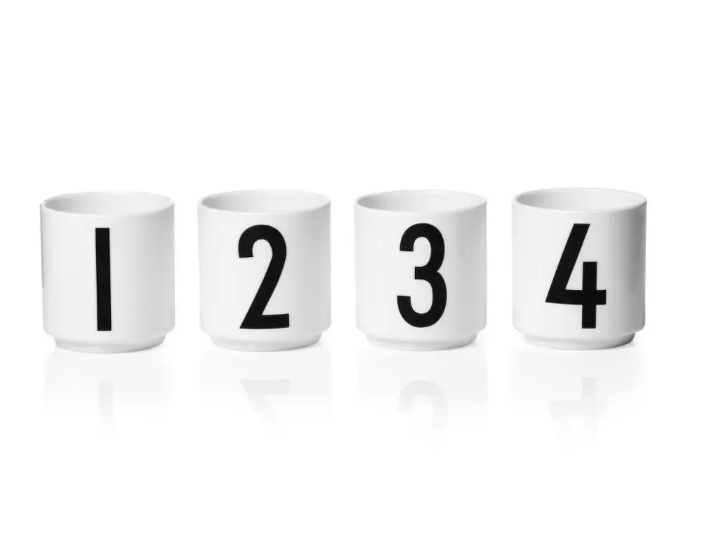 Svícny/šálky s číslicemi set 4ks, white Kup Teď
