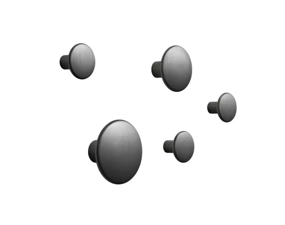 Sada věšáků The Dots Metal, black Vrácení Zdarma