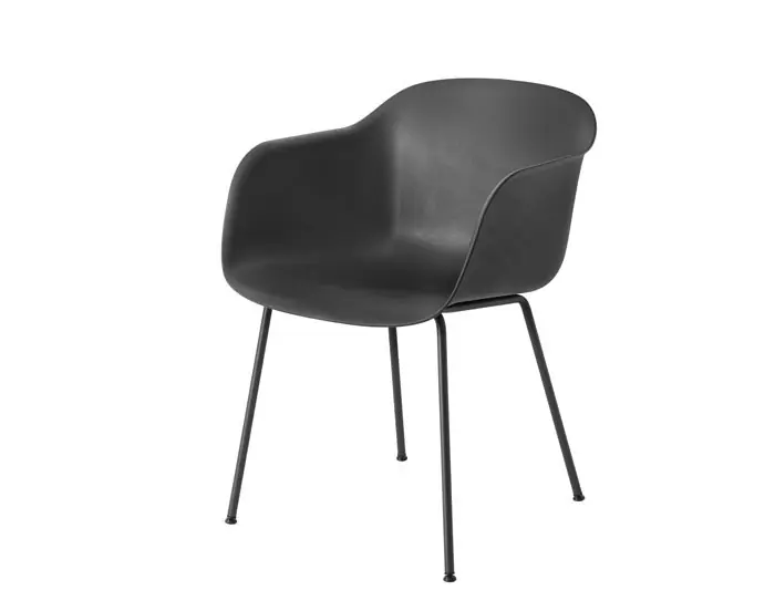 Vysoce Kvalitní Židle Fiber Armchair Tube Base, black