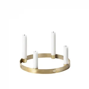 Adventní svícen Circle small, brass Sezónní Sleva