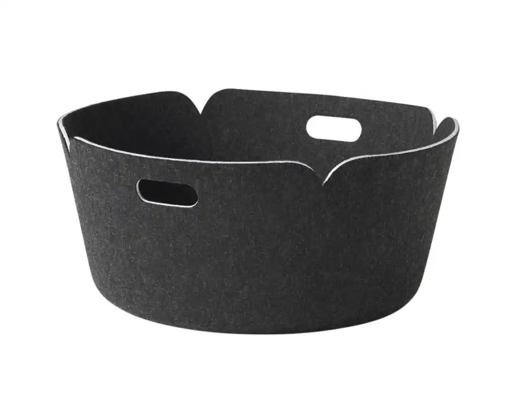 Koš Restore Round, black melange Vrácení Zdarma