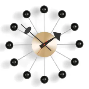 Hodiny Ball Clock, black/brass Novinka