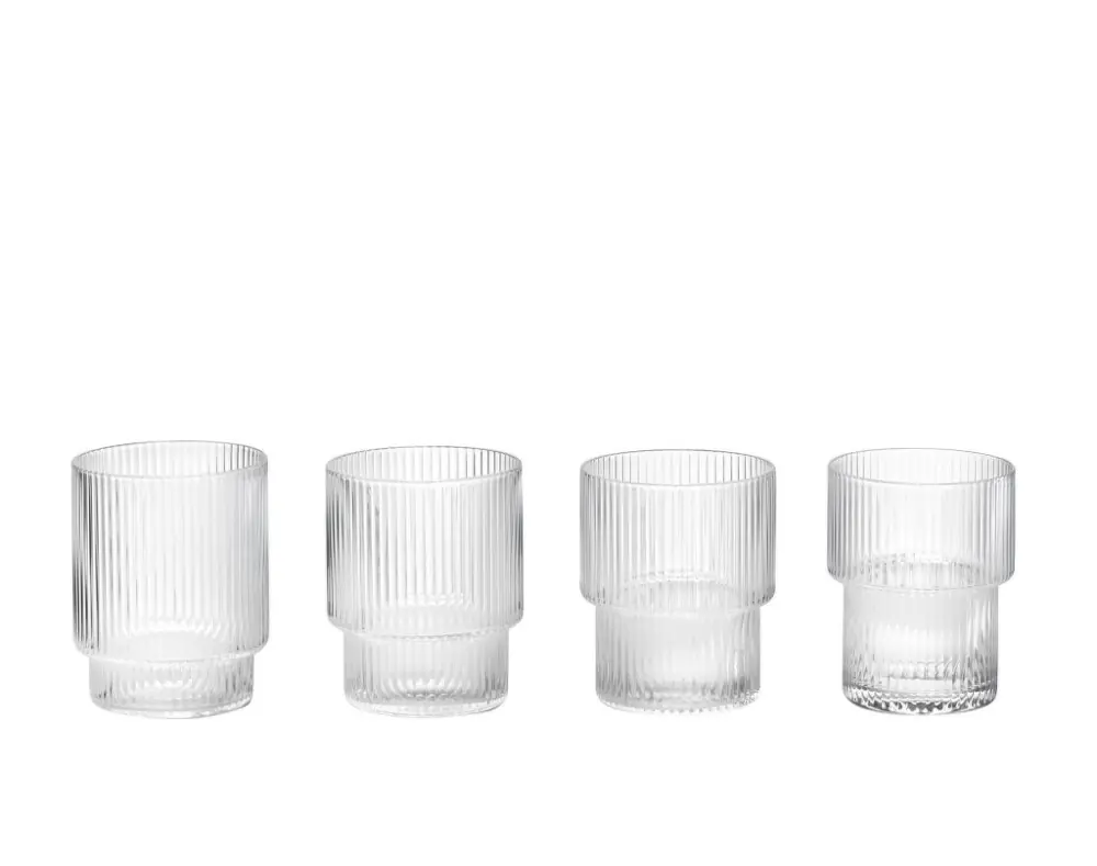 Sklenice Ripple set 4ks, clear Dokud Zásoby Vydrží