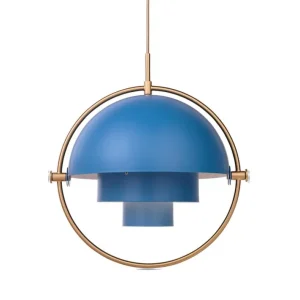 Závěsná lampa Multi-Lite, blue/brass Must-Have