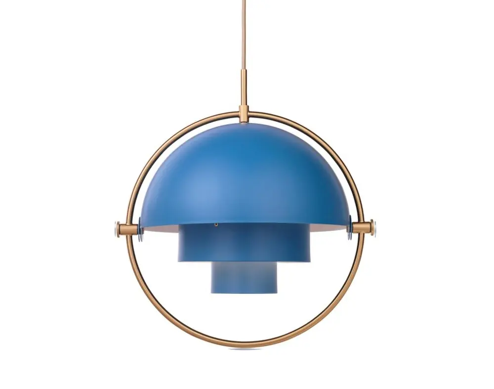 Závěsná lampa Multi-Lite, blue/brass Must-Have