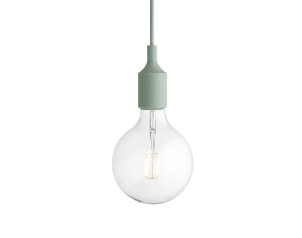 Závěsná LED lampa E27, light green Novinka