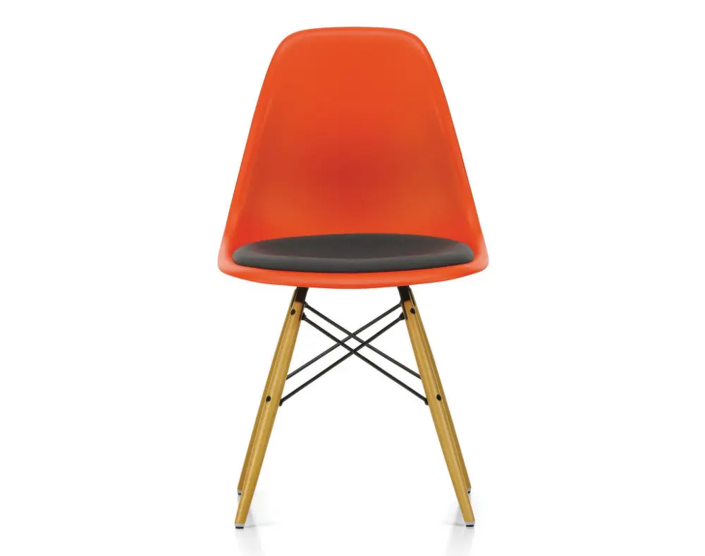 Židle Eames DSW, polstrovaný sedák Autentický