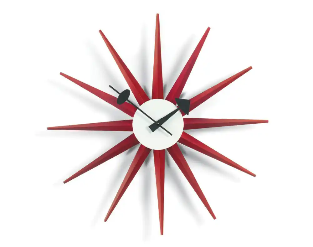 Hodiny Sunburst Clock, red Nízká Cena