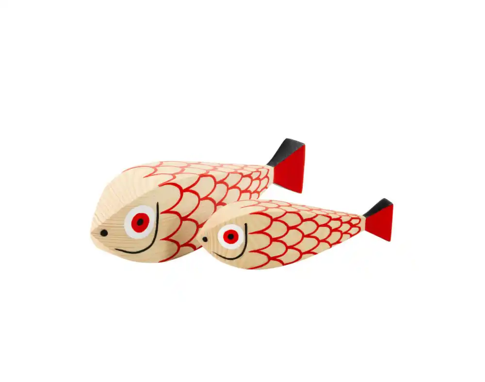 Rychlé Dodání Dekorace Wooden Doll Mother Fish & Child