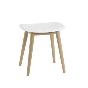 Stolička Fiber Stool Wood Base, natural white/oak Super Cena