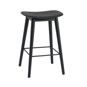 Rychlé Dodání Barová stolička Fiber Stool 65cm Wood Base, black
