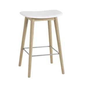 Kup Teď Barová stolička Fiber Stool 65cm, Wood base, natural white/oak