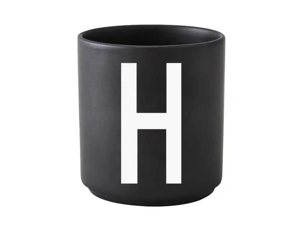 Hrnek s písmenem H, black Oblíbený