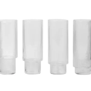 Omezená Nabídka Sklenice Ripple Long Drink set 4ks, clear