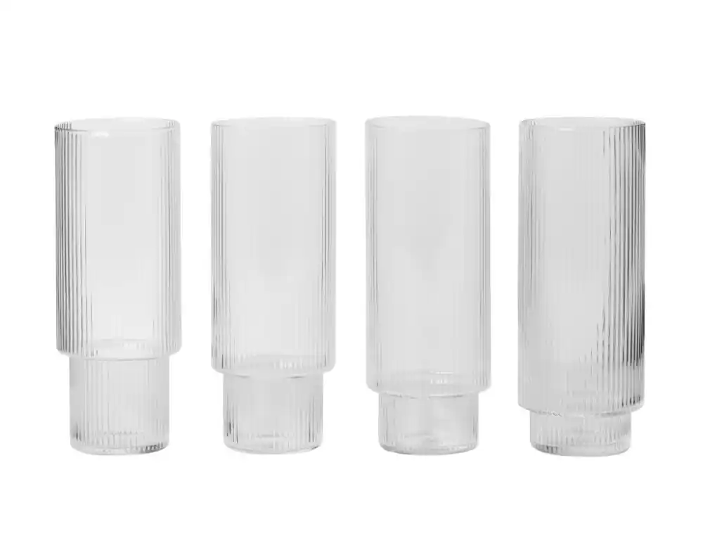 Omezená Nabídka Sklenice Ripple Long Drink set 4ks, clear