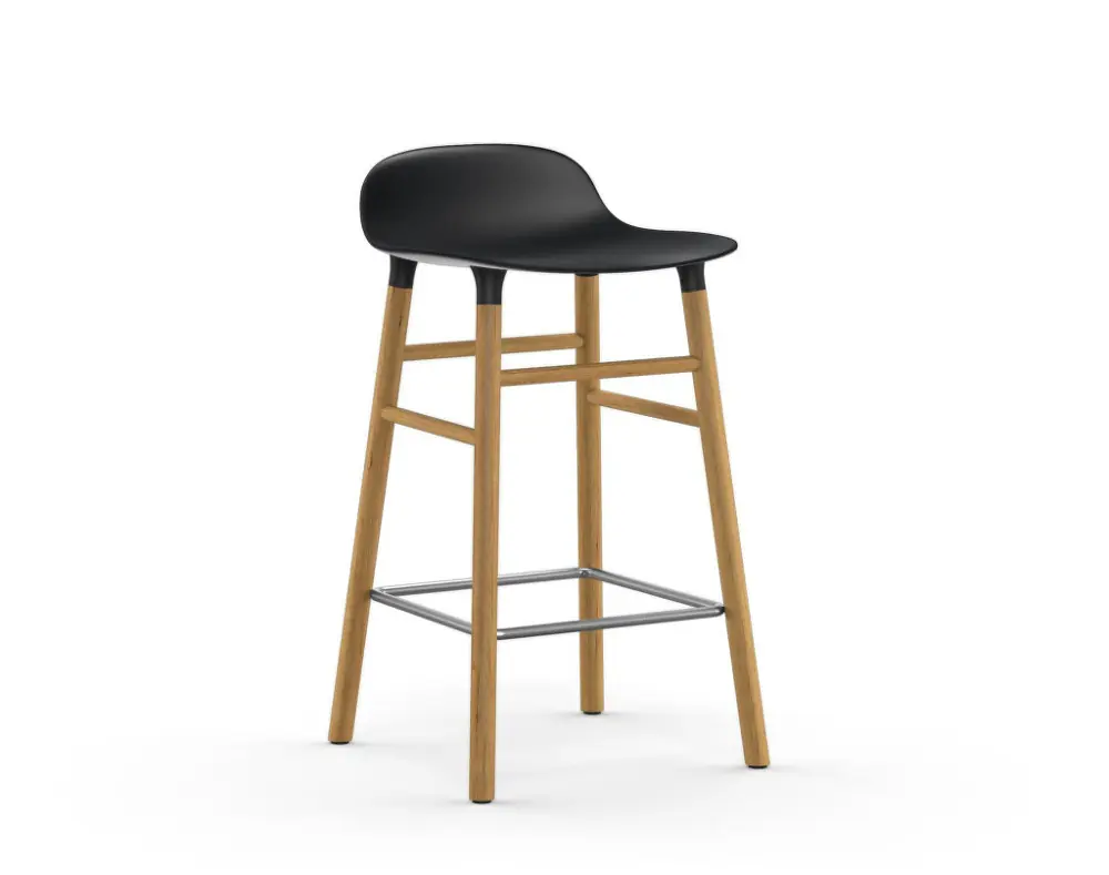 Barová židle Form 65 cm Oak, black Vysoce Kvalitní