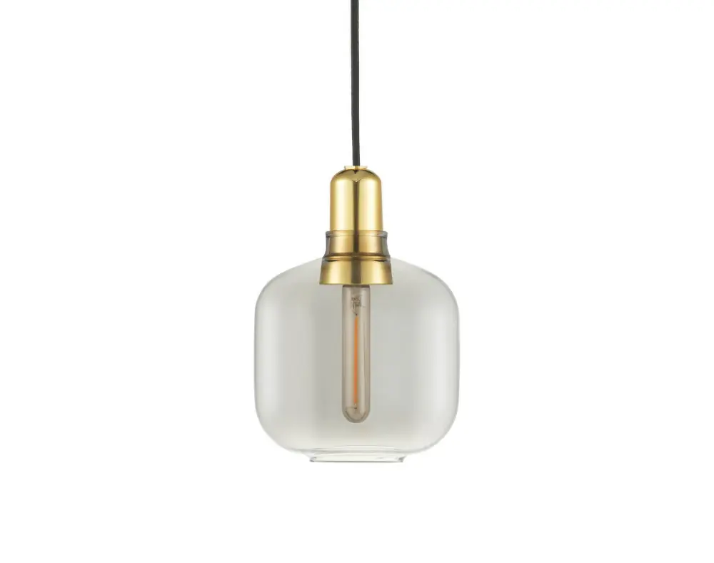 Nakupujte Hned Závěsná lampa Amp Small, smoke / brass