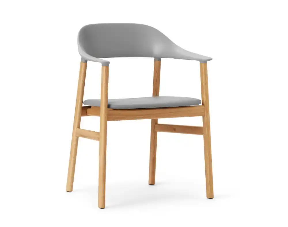 Odeslání Ihned Židle Herit Armchair Oak Leather, grey