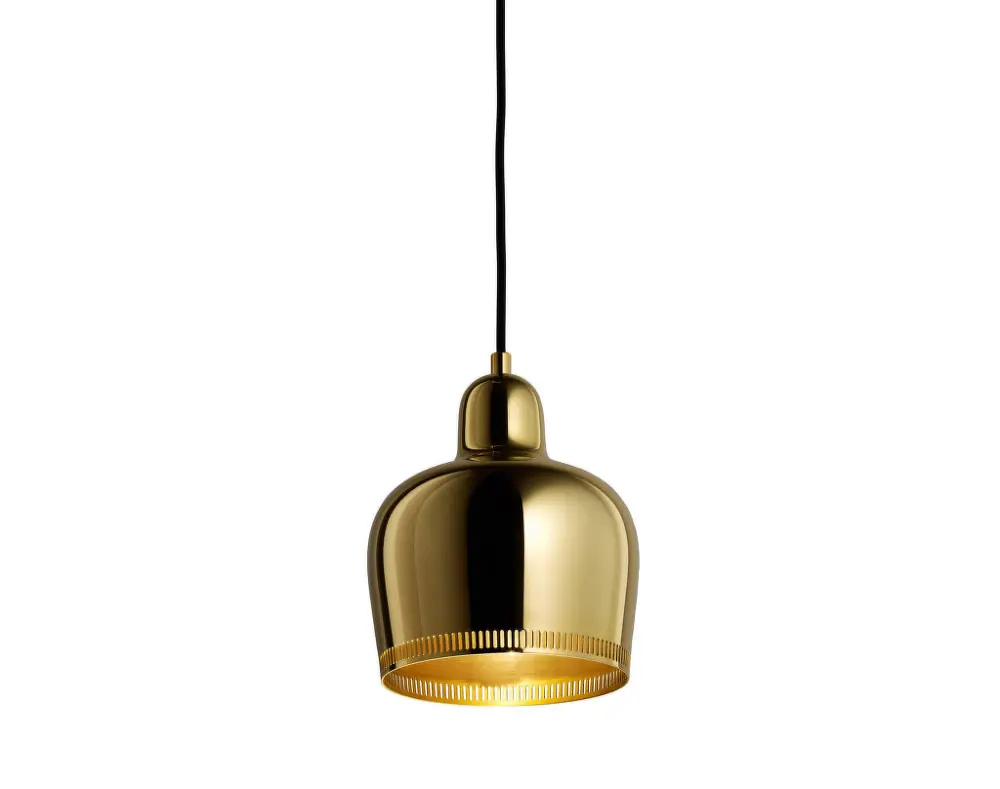 Závěsná lampa A330S „Golden Bell“, brass Značkový