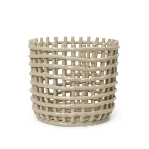 Organizér Ceramic Basket Large, cashmere Akční Nabídka