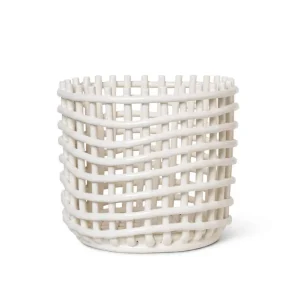 Organizér Ceramic Basket Large, off-white Dokud Zásoby Vydrží