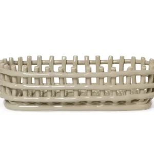 Organizér Ceramic Basket Oval, cashmere Rychlé Dodání