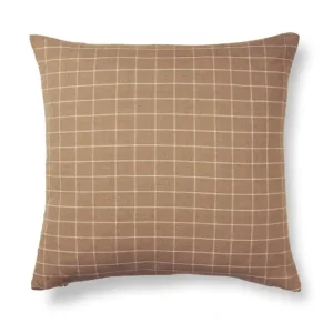 Aktuální Polštář Brown Cotton Check