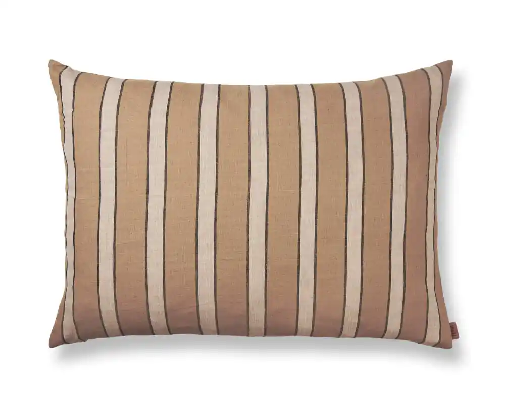Cenový Hit Polštář Brown Cotton Lines Large