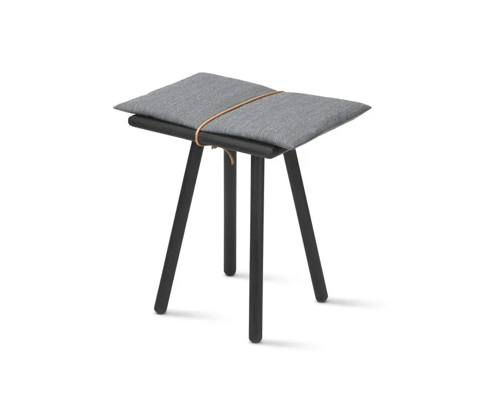 Stolička s podsedákem Georg, light grey / black oak Ověřený