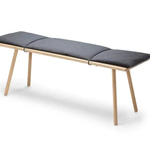 Lavice s podsedákem Georg, dark grey / oak Výhodná Nabídka