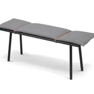 Originální Lavice s podsedákem Georg, light grey / black oak