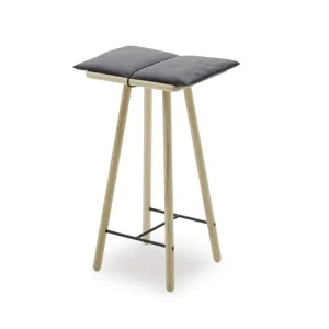 Barová stolička s podsedákem Georg Low, dark grey / oak Vysoce Kvalitní