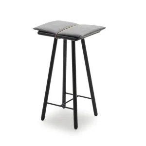 Barová stolička s podsedákem Georg Low, light grey / black oak Ihned K Objednání