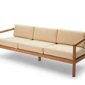 Pohovka Virkelyst 3-seater, golden yellow stripe Ověřený