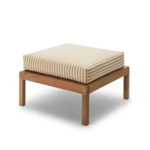 Pouf Virkelyst, golden yellow stripe Nová Kolekce