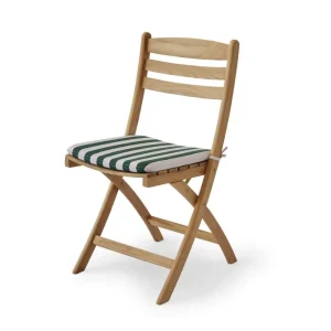 Podsedák Selandia Chair, light apricot / dark green stripe Sleva