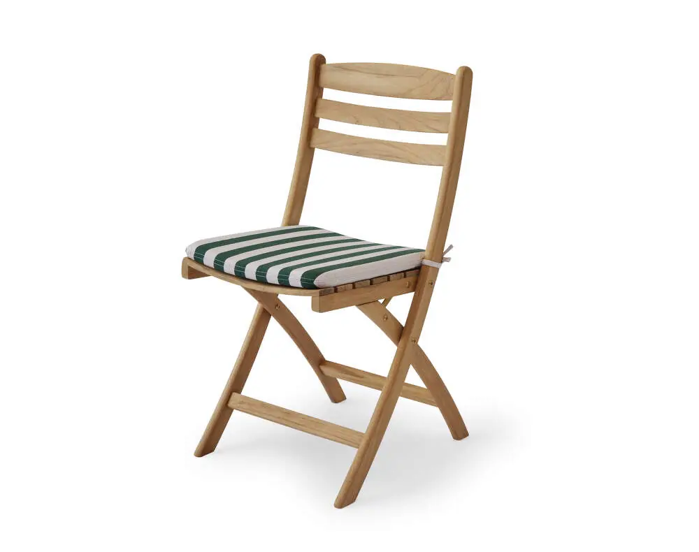Podsedák Selandia Chair, light apricot / dark green stripe Sleva