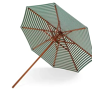 Slunečník Messina Ø300, light apricot / dark green stripe Originální