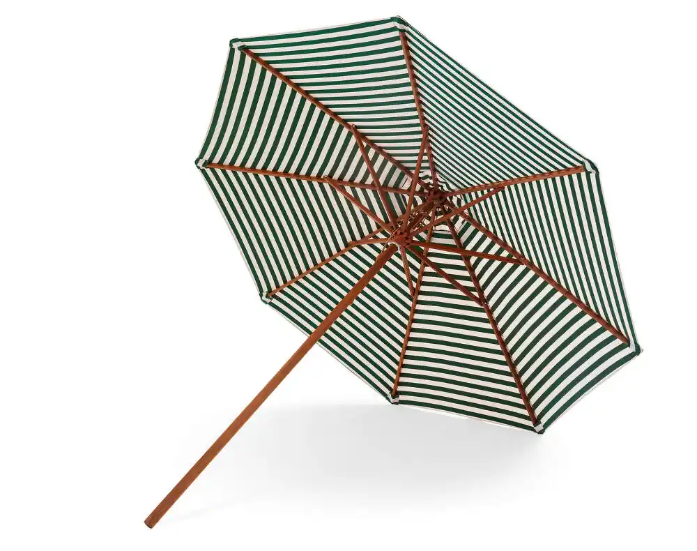 Slunečník Messina Ø300, light apricot / dark green stripe Originální