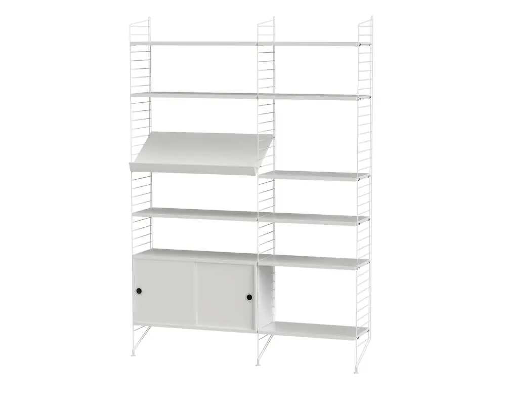 Policová sestava String Living Room H, white Akční Nabídka