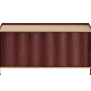 Komoda Enfold Sideboard 124x63, oak/deep red Nejprodávanější